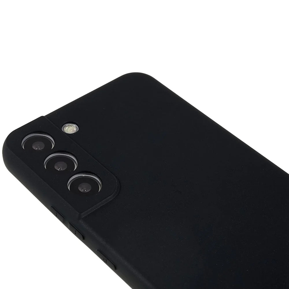 For Samsung Galaxy S22 5G Matte Phone Case Cell Phone Soft TPU Protective Back Cover - Black - 6