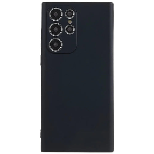 Back Shell for Samsung Galaxy S22 Ultra 5G Scratch Resistant Matte Phone Case Cell Phone Soft TPU Protective Back Cover - Black - 1