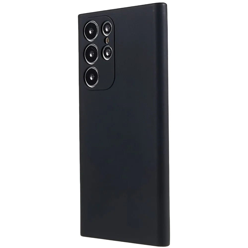 Back Shell for Samsung Galaxy S22 Ultra 5G Scratch Resistant Matte Phone Case Cell Phone Soft TPU Protective Back Cover - Black - 2