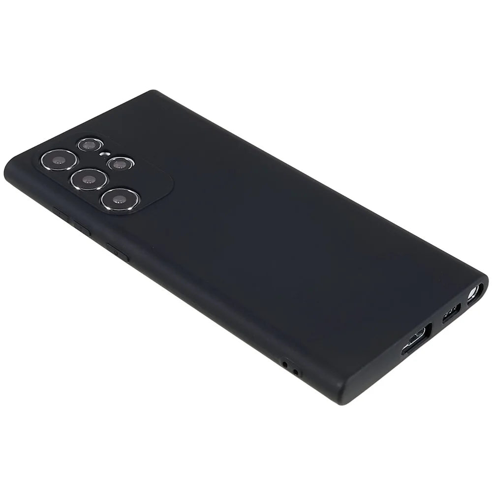 Back Shell for Samsung Galaxy S22 Ultra 5G Scratch Resistant Matte Phone Case Cell Phone Soft TPU Protective Back Cover - Black - 4