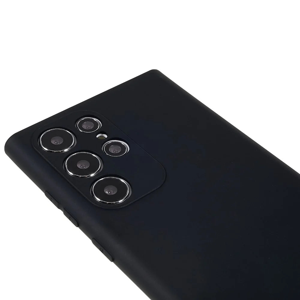 Back Shell for Samsung Galaxy S22 Ultra 5G Scratch Resistant Matte Phone Case Cell Phone Soft TPU Protective Back Cover - Black - 6