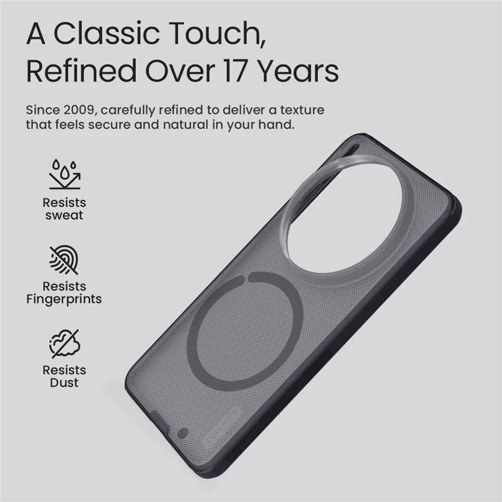 NILLKIN Super Frosted Shield Pro for vivo X300 Ultra 5G Magnetic Case PC + TPU Phone Cover - Black - 6
