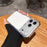 For iPhone 18 Pro / 17 Pro Clear Phone Case with 70-140cm Long Strap Rhinestone Decor PC TPU Shockproof Cover - Black - 5