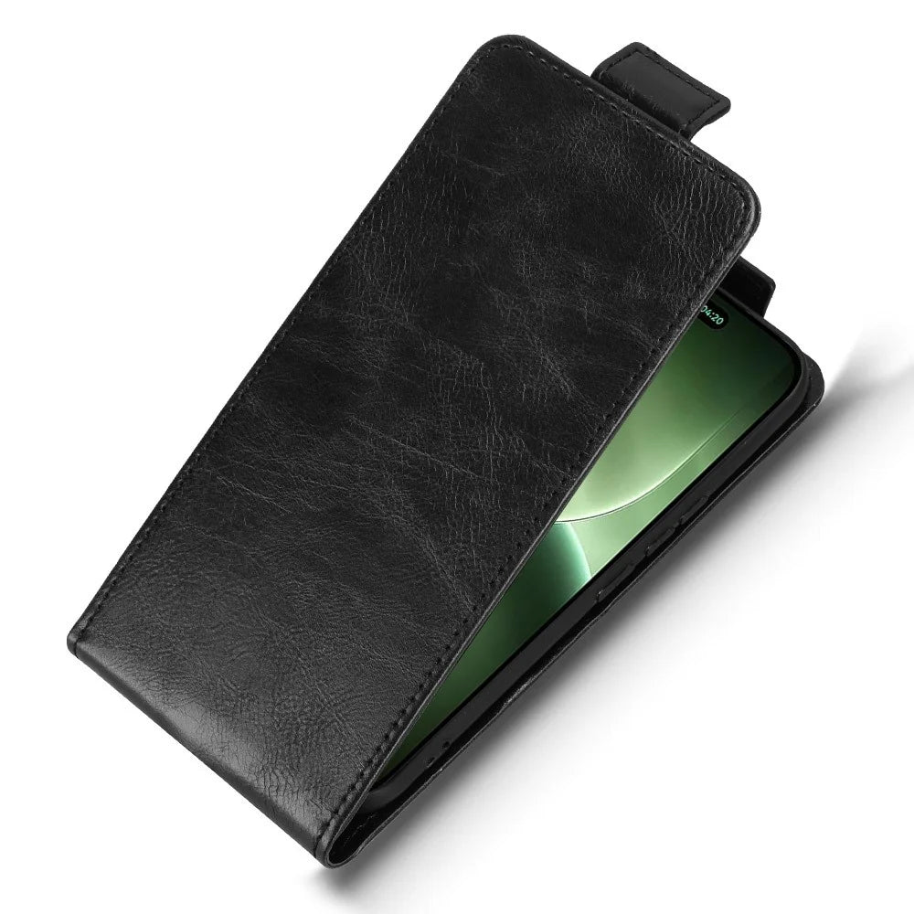 For TECNO Camon 50 Pro 4G Stand Case Magnetic Clasp Vertical Flip Leather Phone Cover with Card Holder - Black - 4
