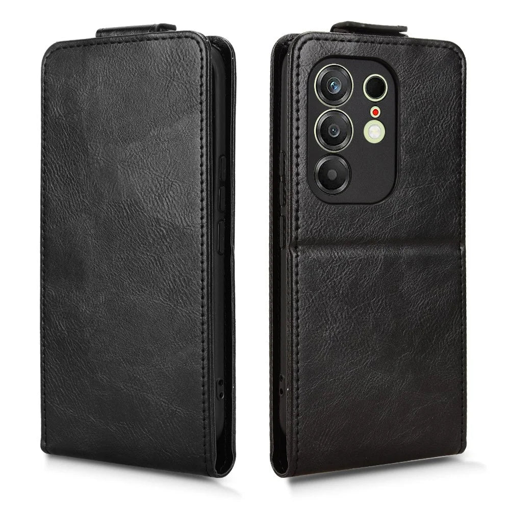 For TECNO Camon 50 Pro 4G Stand Case Magnetic Clasp Vertical Flip Leather Phone Cover with Card Holder - Black - 5