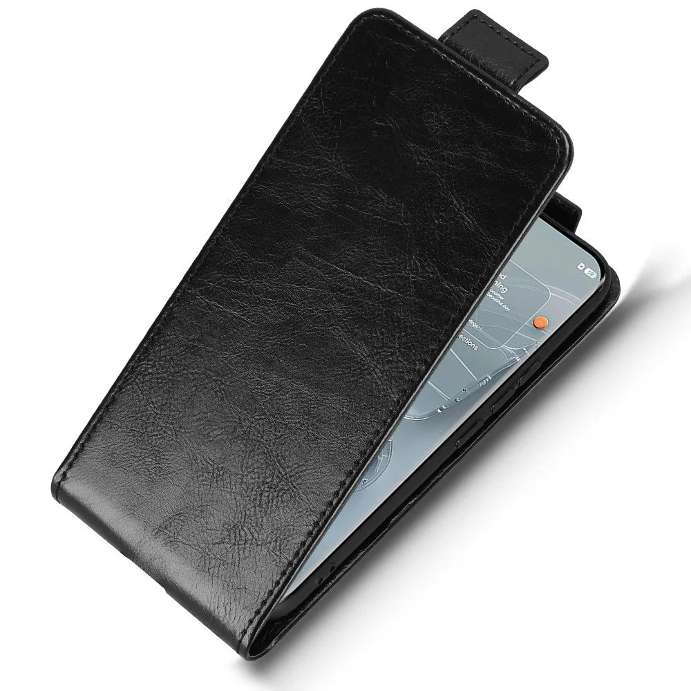 For TECNO Pova Curve 2 5G Stand Case Magnetic Clasp Vertical Flip Leather Phone Cover with Card Holder - Black - 4