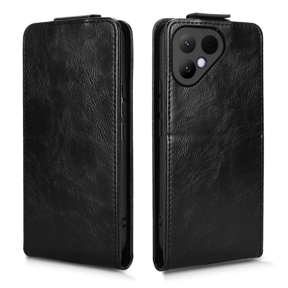 For TECNO Pova Curve 2 5G Stand Case Magnetic Clasp Vertical Flip Leather Phone Cover with Card Holder - Black - 5