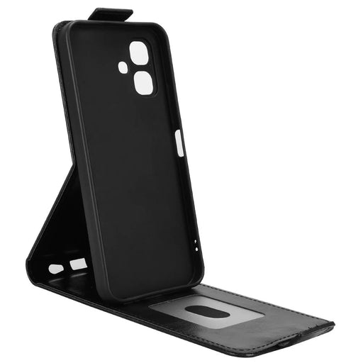 For Infinix Smart 20 4G Stand Case Magnetic Clasp Vertical Flip Leather Phone Cover with Card Holder - Black - 2