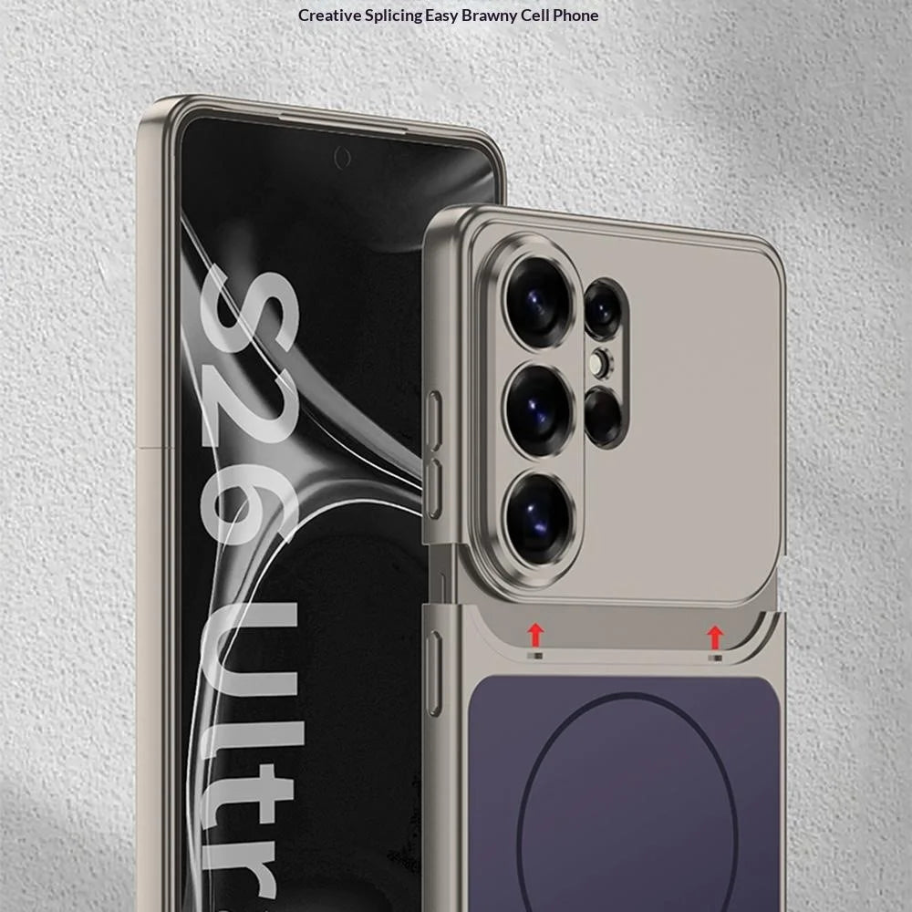 GKK For Samsung Galaxy S26 Ultra Magnetic Phone Case Detachable AG PC Matte Anti-Fingerprint Cover - Titanium Grey - 3
