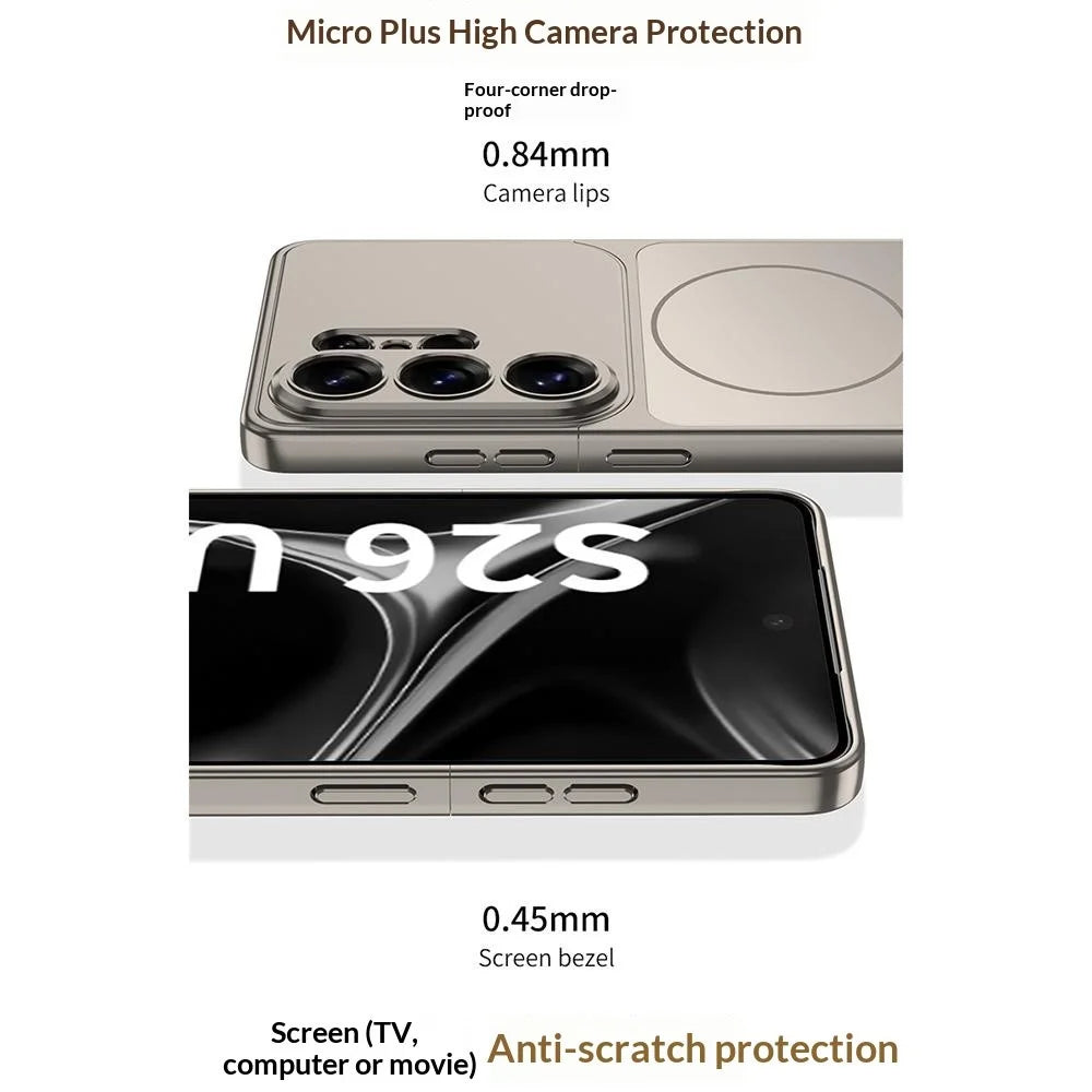 GKK For Samsung Galaxy S26 Ultra Magnetic Phone Case Detachable AG PC Matte Anti-Fingerprint Cover - Titanium Grey - 5