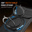 For iPhone 17 Case Magnetic Case Ring Kickstand Slide Camera Cover TPU PC Hybrid Phone Shell - Black - 2