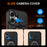 For iPhone 17 Case Magnetic Case Ring Kickstand Slide Camera Cover TPU PC Hybrid Phone Shell - Black - 4