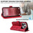 For Nothing Phone (4a) Pro Leather Wallet Case with Strap Dandelion Imprint Phone Stand Cover - Red - 3