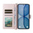 For Nothing Phone (4a) Leather Case Stand Wallet Phone Cover with Shoulder  /  Wrist Strap - Pink - 3