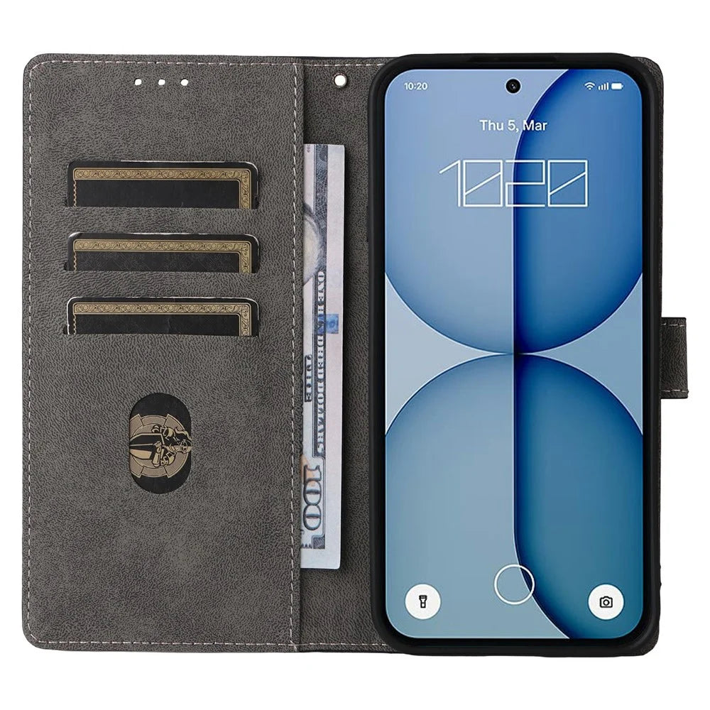 For Nothing Phone (4a) Case Wallet RFID Blocking PU Leather Phone Cover Stand with Strap - Black - 2