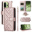 For OnePlus 15T 5G Leather Case Stand Wallet Phone Cover with Shoulder  /  Wrist Strap - Pink - 1