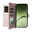 For OnePlus 15T 5G Leather Case Stand Wallet Phone Cover with Shoulder  /  Wrist Strap - Pink - 2
