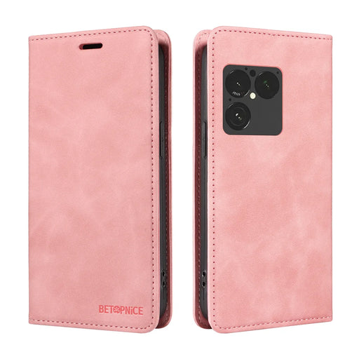 BETOPNICE For Sony Xperia 1 VIII Case Magnetic Closure RFID Blocking Wallet Stand Leather Phone Cover - Pink - 2