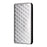 For OnePlus 15T 5G Case Wallet Rhombus Imprinted PU Leather Phone Cover - Silver - 6