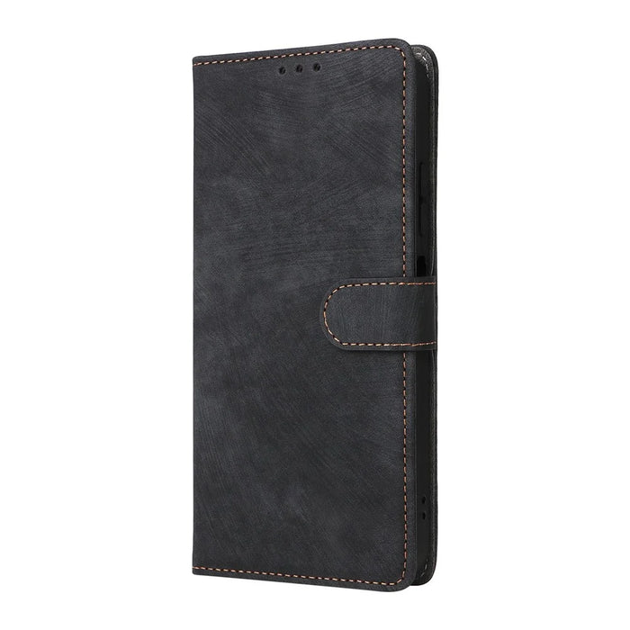 For itel City 200 Case Wallet RFID Blocking PU Leather Phone Cover Stand with Strap - Black - 7