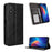 For TCL K70 SE 4G Leather Case Wallet Stand Retro Texture Phone Cover - Black - 1