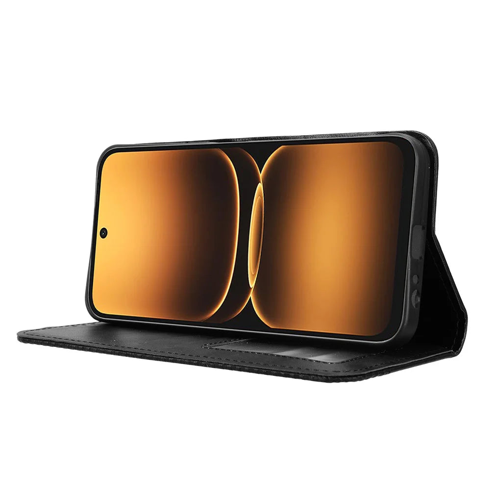 For Infinix Smart 20 4G Leather Case Wallet Stand Retro Texture Phone Cover - Black - 7