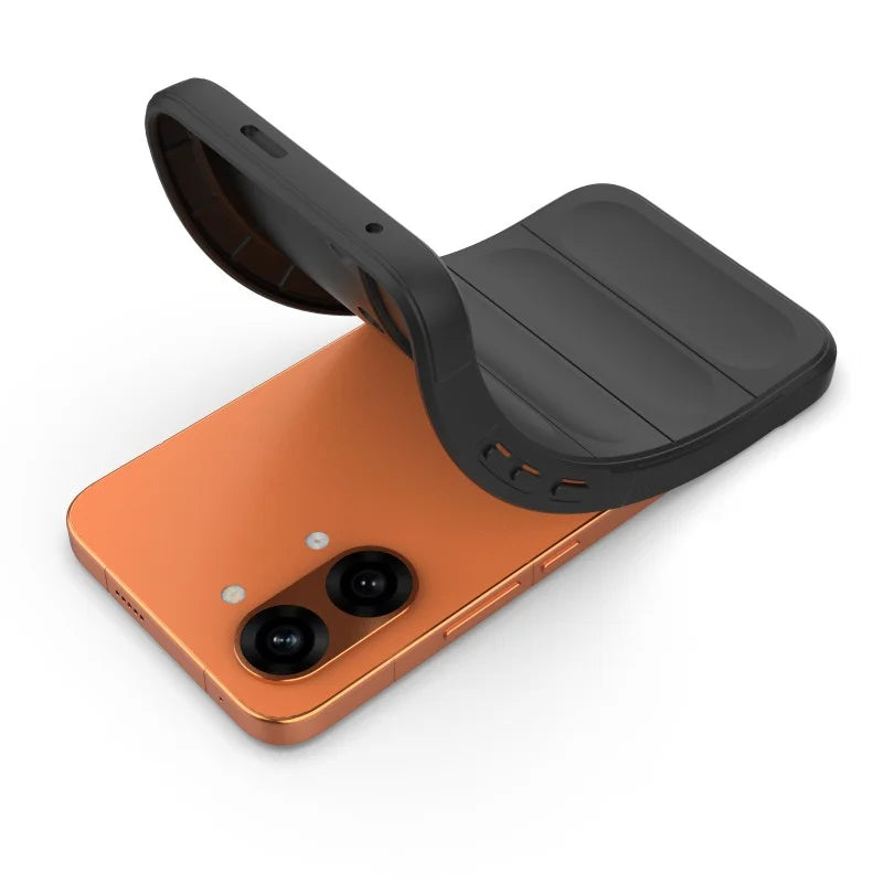 WANLONFENG For Xiaomi Poco X8 Pro Max 5G / Xiaomi Redmi Turbo 5 Max 5G TPU Case HD Series Anti Slip Phone Cover with Tempered Glass - Black - 4
