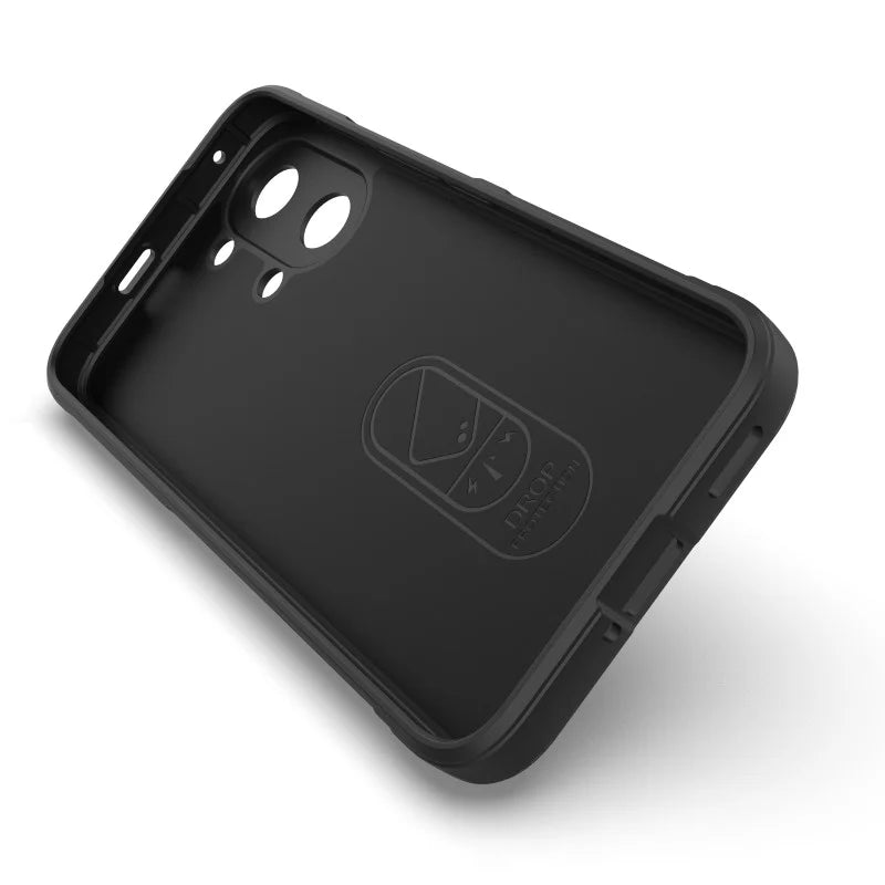 WANLONFENG For Xiaomi Poco X8 Pro Max 5G / Xiaomi Redmi Turbo 5 Max 5G TPU Case HD Series Anti Slip Phone Cover with Tempered Glass - Black - 5