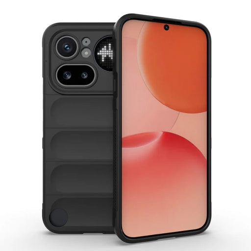 WANLONFENG For Nothing Phone (4a) Pro TPU Case HD Series Anti Slip Phone Cover with Tempered Glass - Black - 2