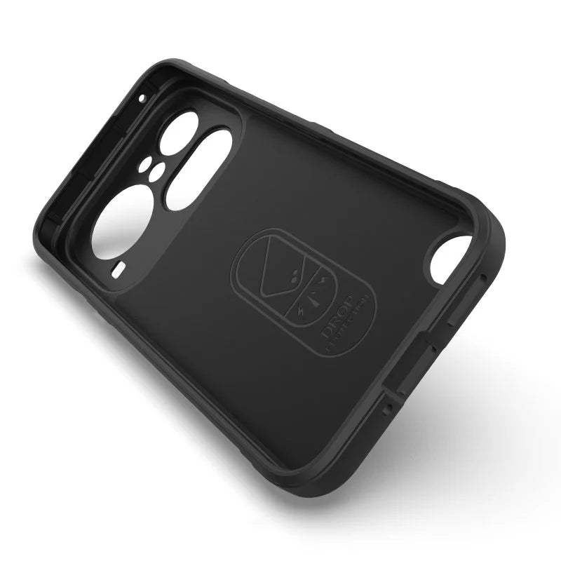 WANLONFENG For Nothing Phone (4a) Pro TPU Case HD Series Anti Slip Phone Cover with Tempered Glass - Black - 4