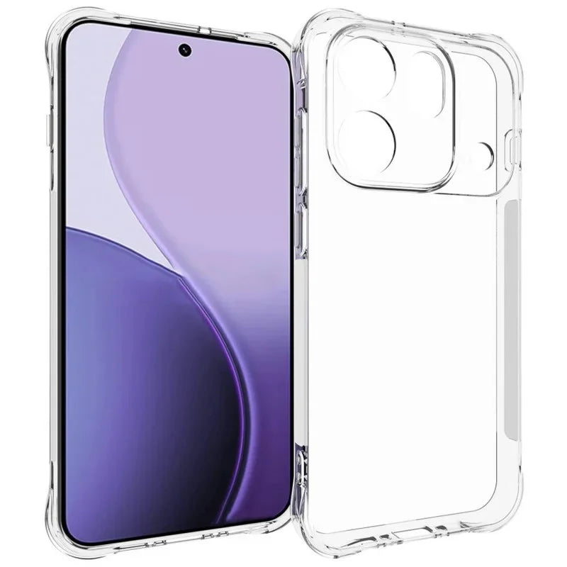 WANLONFENG For Oppo Find X9s Pro 5G WL Series Case 2.0mm TPU Phone Cover with Tempered Glass Film - Transparent - 2