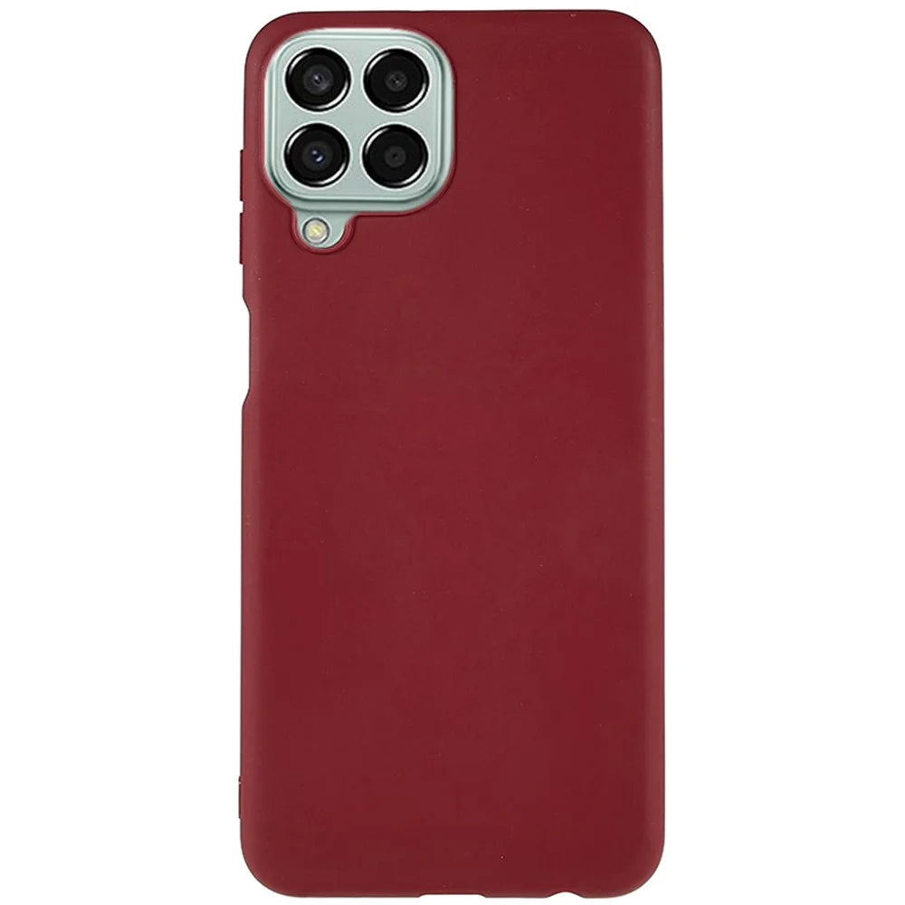 TPU Phone Case for Samsung Galaxy M33 5G (Global Version) Fingerprint Free Matte Phone Cover - Wine Red - 1