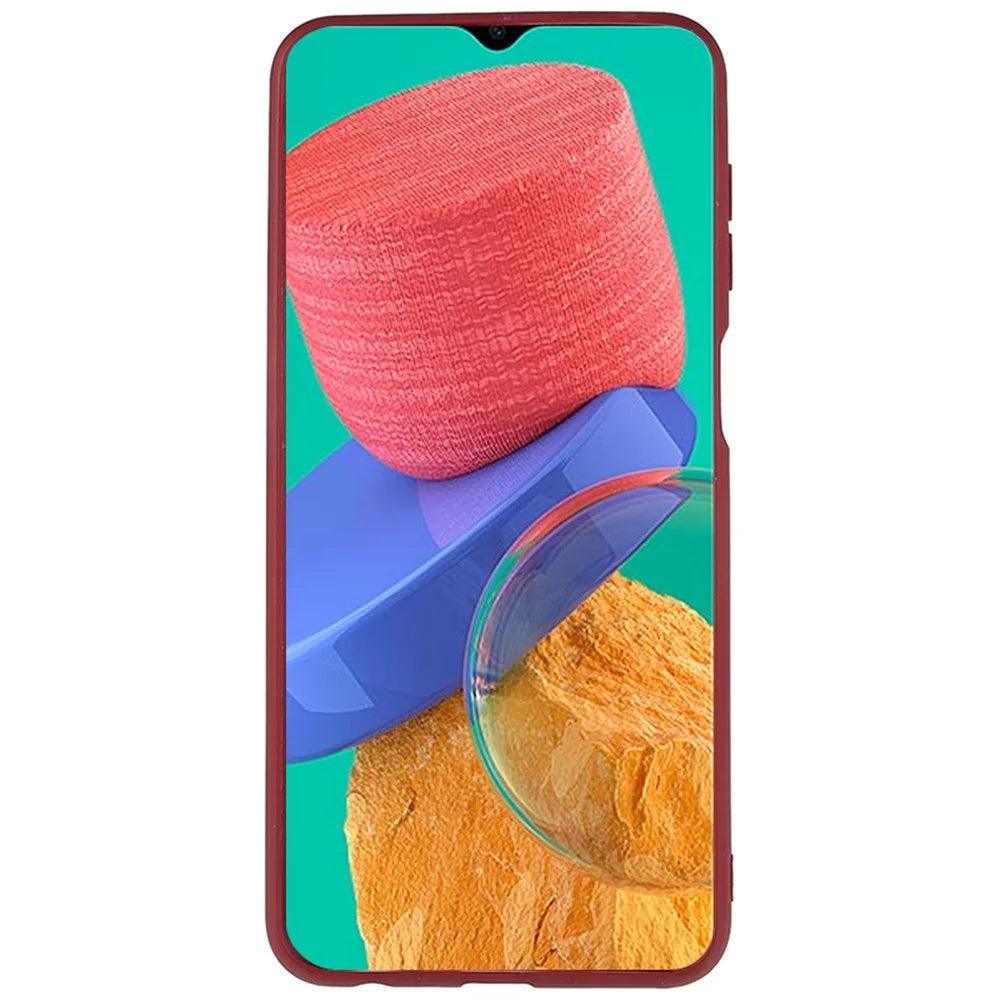 TPU Phone Case for Samsung Galaxy M33 5G (Global Version) Fingerprint Free Matte Phone Cover - Wine Red - 3