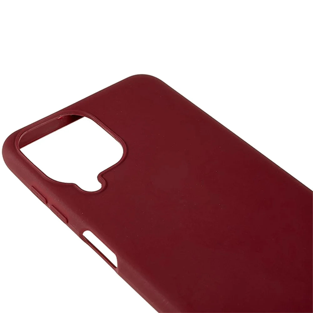 TPU Phone Case for Samsung Galaxy M33 5G (Global Version) Fingerprint Free Matte Phone Cover - Wine Red - 5