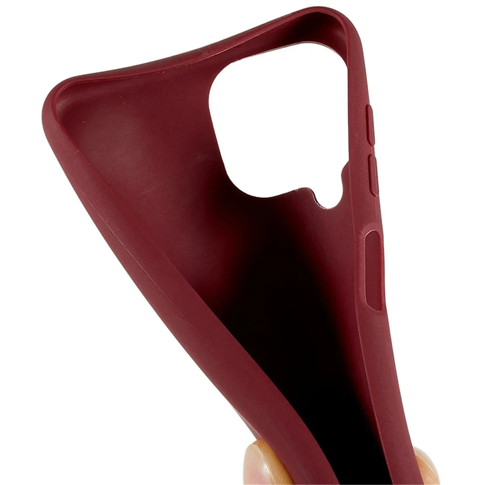 TPU Phone Case for Samsung Galaxy M33 5G (Global Version) Fingerprint Free Matte Phone Cover - Wine Red - 7