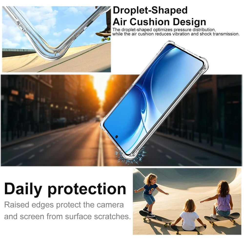 IMAK Magnetic Case for Realme P4 Power 5G  /  Narzo Power 5G Airbag Shockproof Protection TPU Phone Cover - Transparent - 6