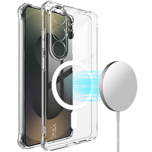IMAK for Samsung Galaxy S26 Ultra Magnetic Case Airbag Shockproof Protection TPU Phone Cover - Transparent - 1