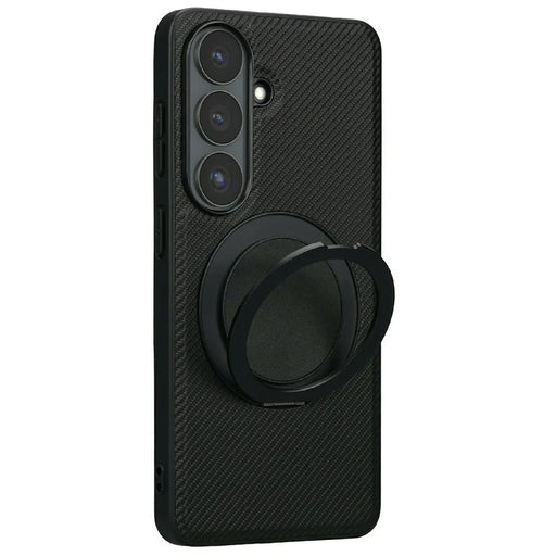 VILI TCY for Samsung Galaxy A37 5G Magnetic Phone Case with Rotary Kickstand PC TPU Back Cover - Black - 1