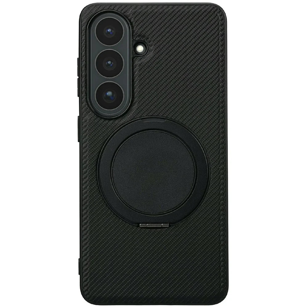 VILI TCY for Samsung Galaxy A37 5G Magnetic Phone Case with Rotary Kickstand PC TPU Back Cover - Black - 2