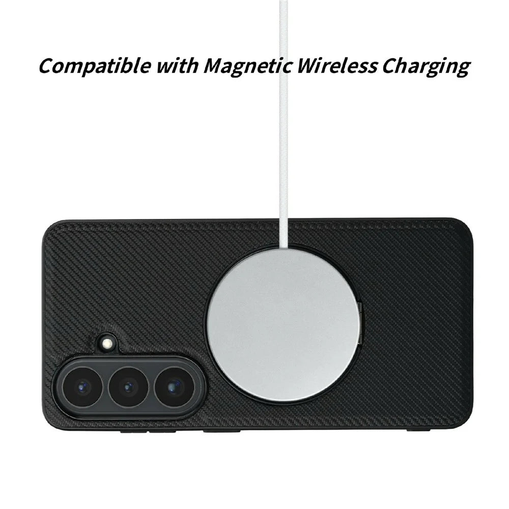 VILI TCY for Samsung Galaxy A37 5G Magnetic Phone Case with Rotary Kickstand PC TPU Back Cover - Black - 5