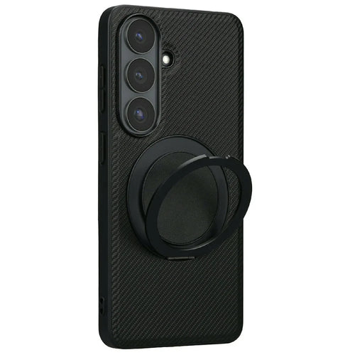VILI TCY for Samsung Galaxy A57 5G Magnetic Phone Case with Rotary Kickstand PC TPU Back Cover - Black - 1
