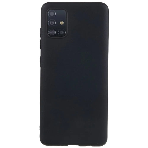 For Samsung Galaxy A51 4G SM-A515 Matte TPU Phone Protective Case Flexible Drop-proof Back Cover - Black - 1