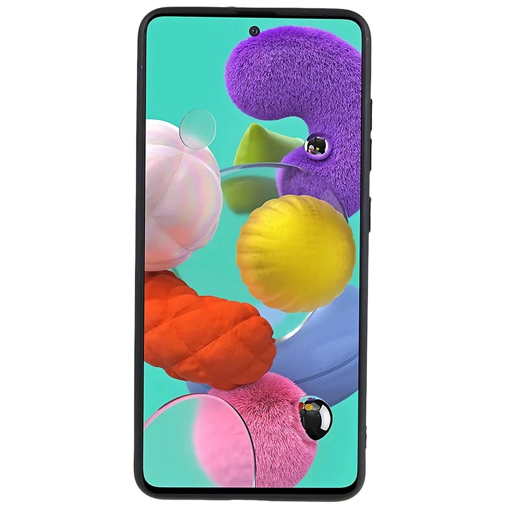 For Samsung Galaxy A51 4G SM-A515 Matte TPU Phone Protective Case Flexible Drop-proof Back Cover - Black - 3