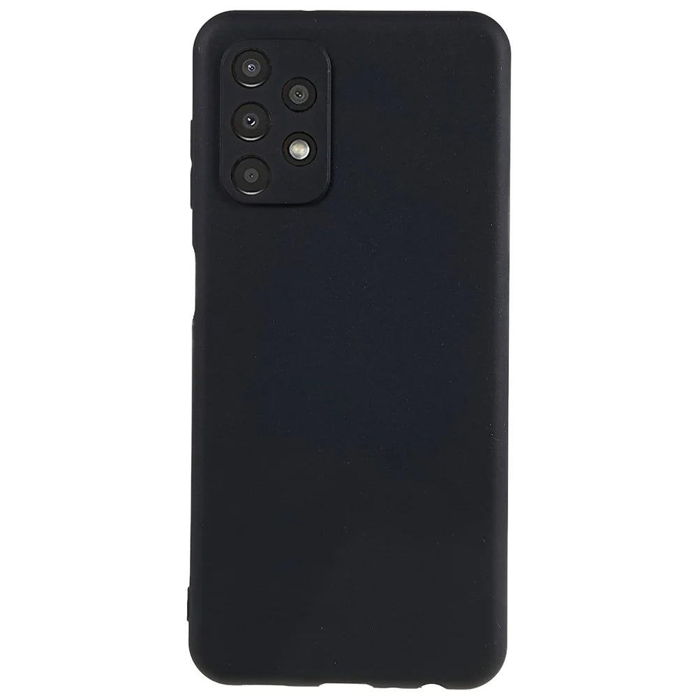 TPU Back Shell for Samsung Galaxy A13 4G, Fingerprint Free Matte Protective Cover Shock-absorbing Phone Case - Black - 1