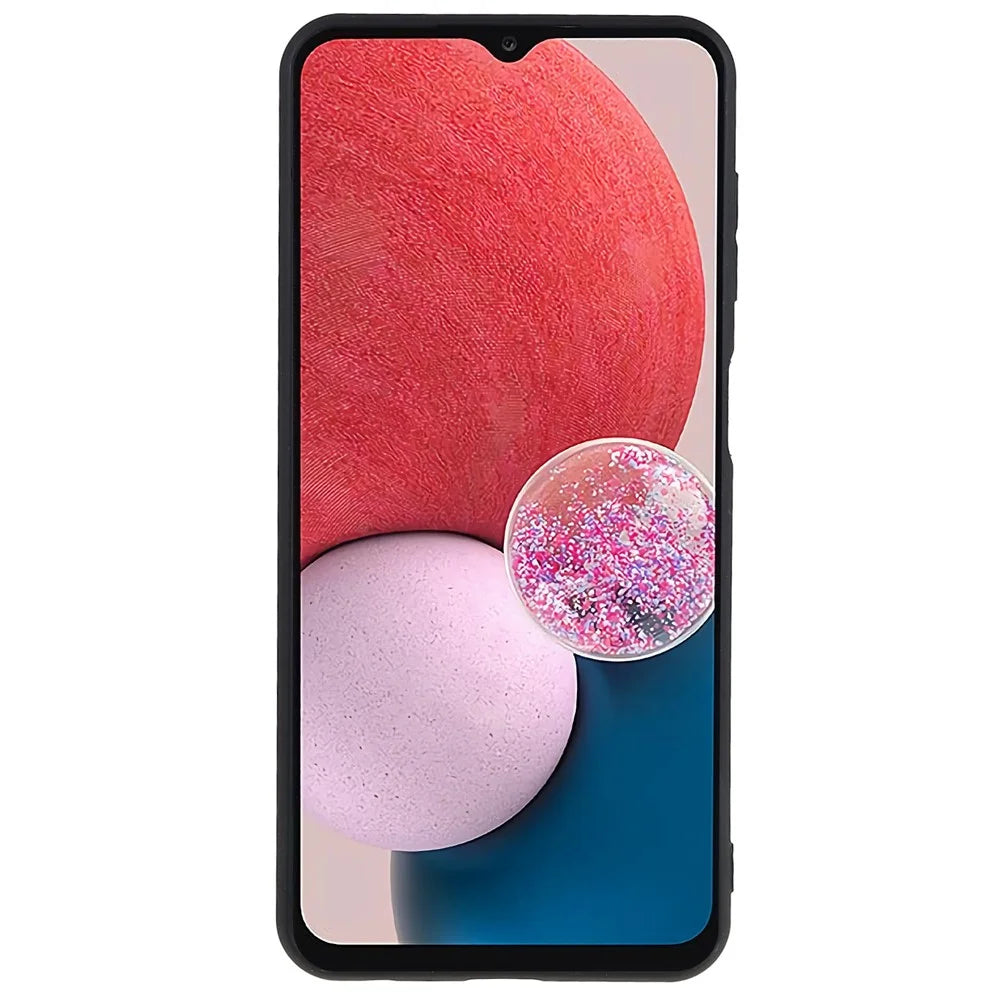 TPU Back Shell for Samsung Galaxy A13 4G, Fingerprint Free Matte Protective Cover Shock-absorbing Phone Case - Black - 3