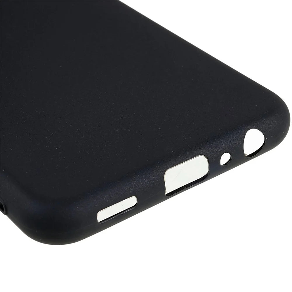 TPU Back Shell for Samsung Galaxy A13 4G, Fingerprint Free Matte Protective Cover Shock-absorbing Phone Case - Black - 5