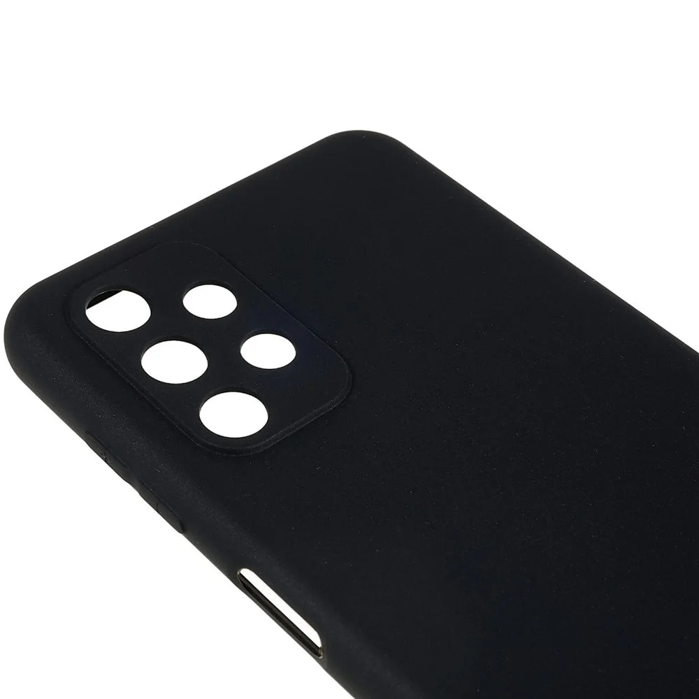 TPU Back Shell for Samsung Galaxy A13 4G, Fingerprint Free Matte Protective Cover Shock-absorbing Phone Case - Black - 6