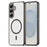 For Samsung Galaxy S25+ Case Compatible with MagSafe Clear PC + TPU Shockproof Phone Back Cover - Transparent Black - 1