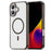 For iPhone 17 Case Compatible with MagSafe Clear PC + TPU Shockproof Phone Back Cover - Transparent Black - 1