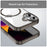 For iPhone 17 Case Compatible with MagSafe Clear PC + TPU Shockproof Phone Back Cover - Transparent Black - 6